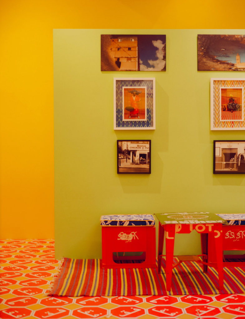 Alongside Hues, the gallery is also showing Mi Casa Su Casa, a group show organized by Hassan Hajjaj that features the work of emerging artists from Morocco.